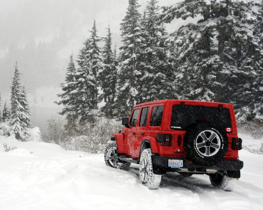 Snow Plow On A Jeep Wrangler